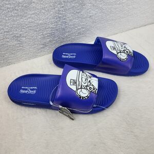 SKECHERS x MR BOMBAY Ape mens 13 blue rubber slippers NIB